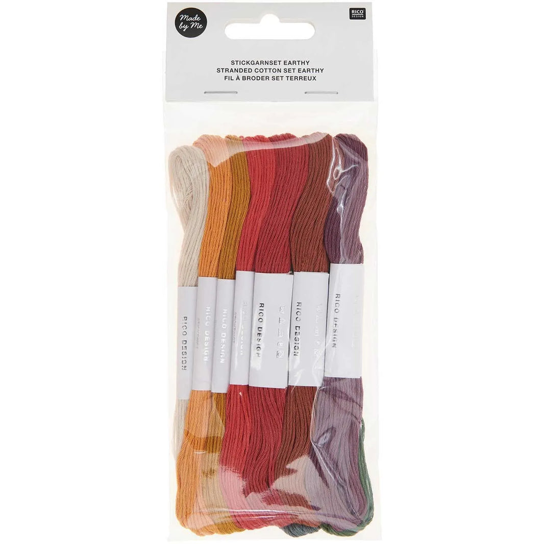Embroidery thread set in earthy, 10 skeins by Rico Design