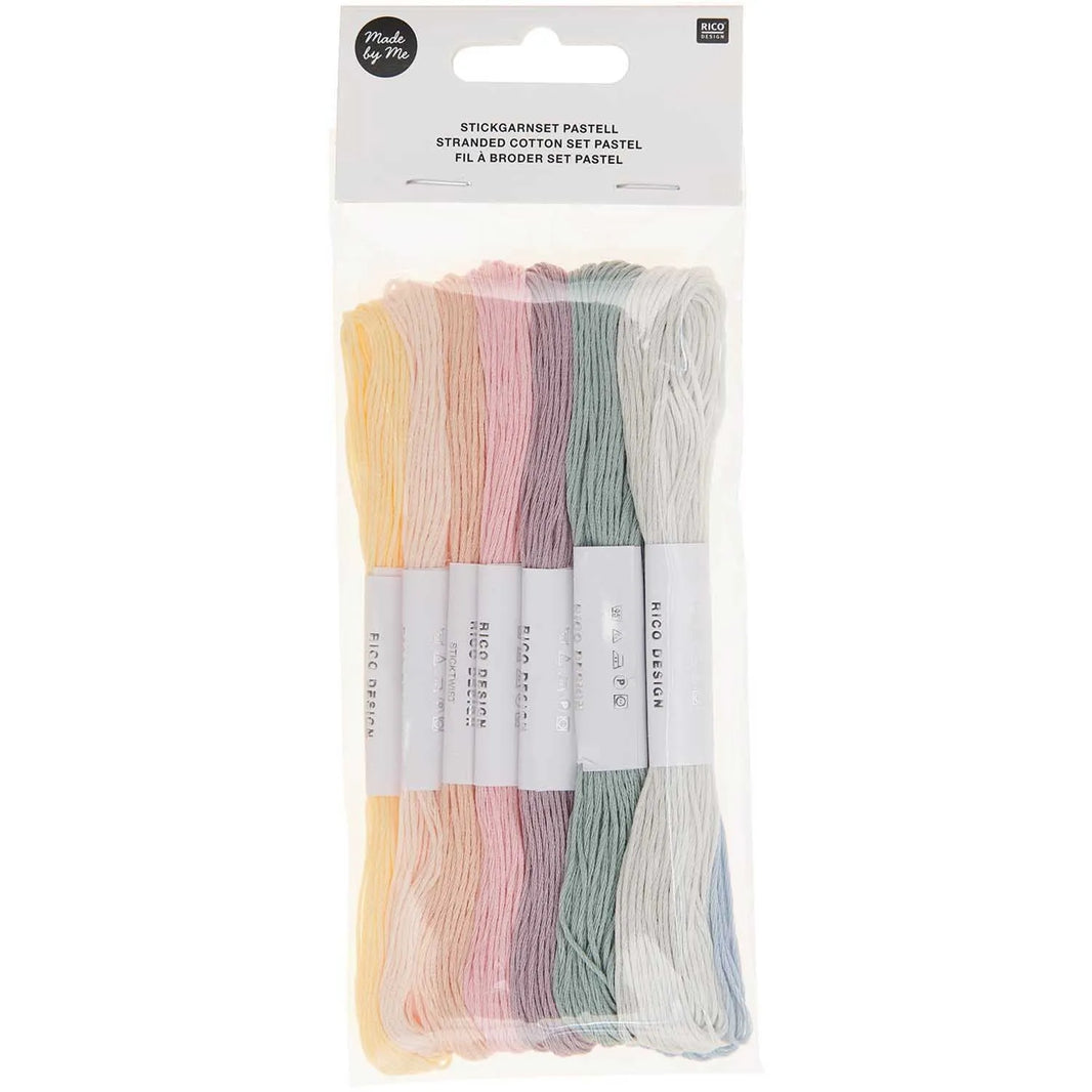 Embroidery thread set in pastel, 10 skeins by Rico Design