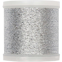 Metallic embroidery thread in silver, 200m by Rico Design