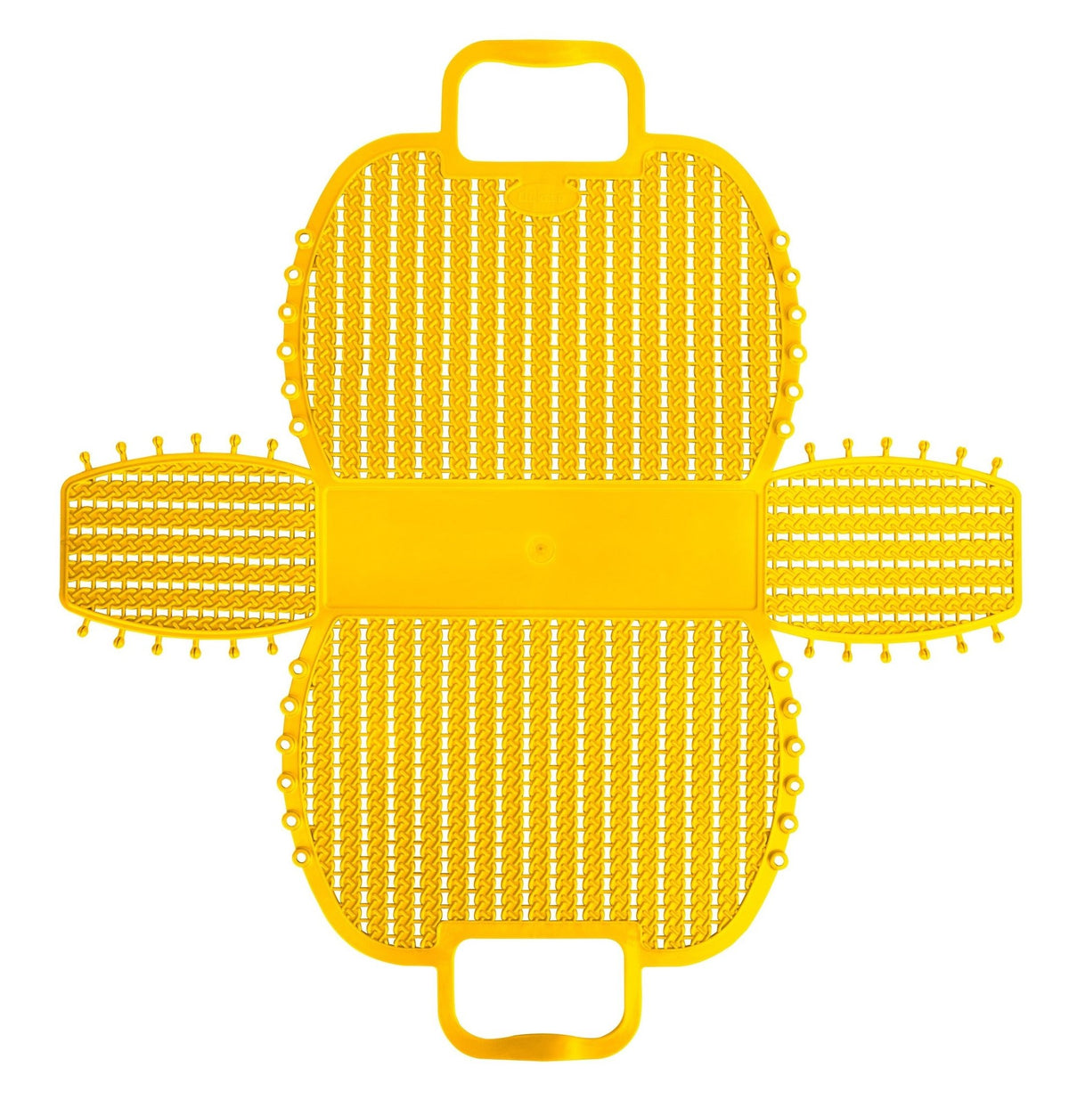 Aykasa foldable Mini bag in yellow, folded flat
