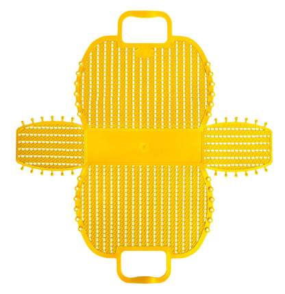 Aykasa foldable Mini bag in yellow, folded flat