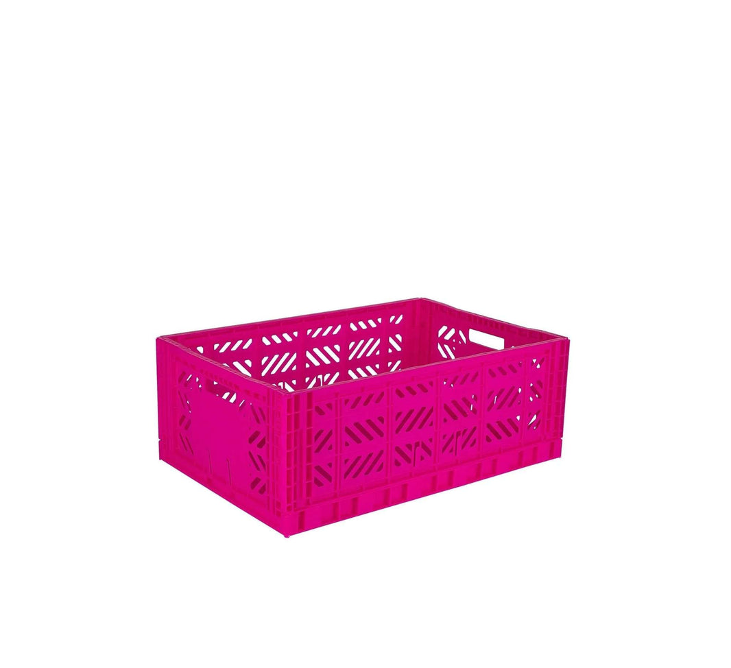 Aykasa Maxi foldable crate in Neon Pink