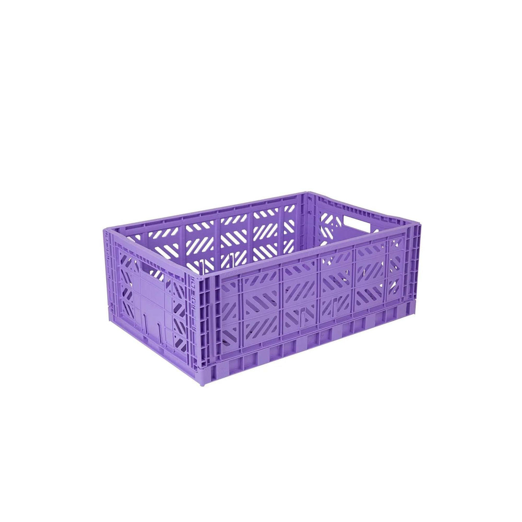 Aykasa Maxi foldable crate in Taro Milk