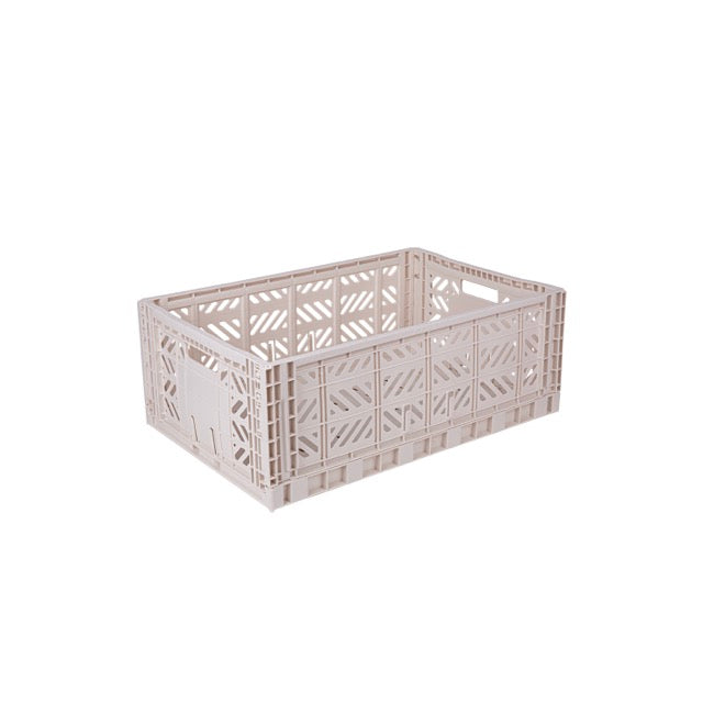 Aykasa Maxi foldable crate in Coconut Milk