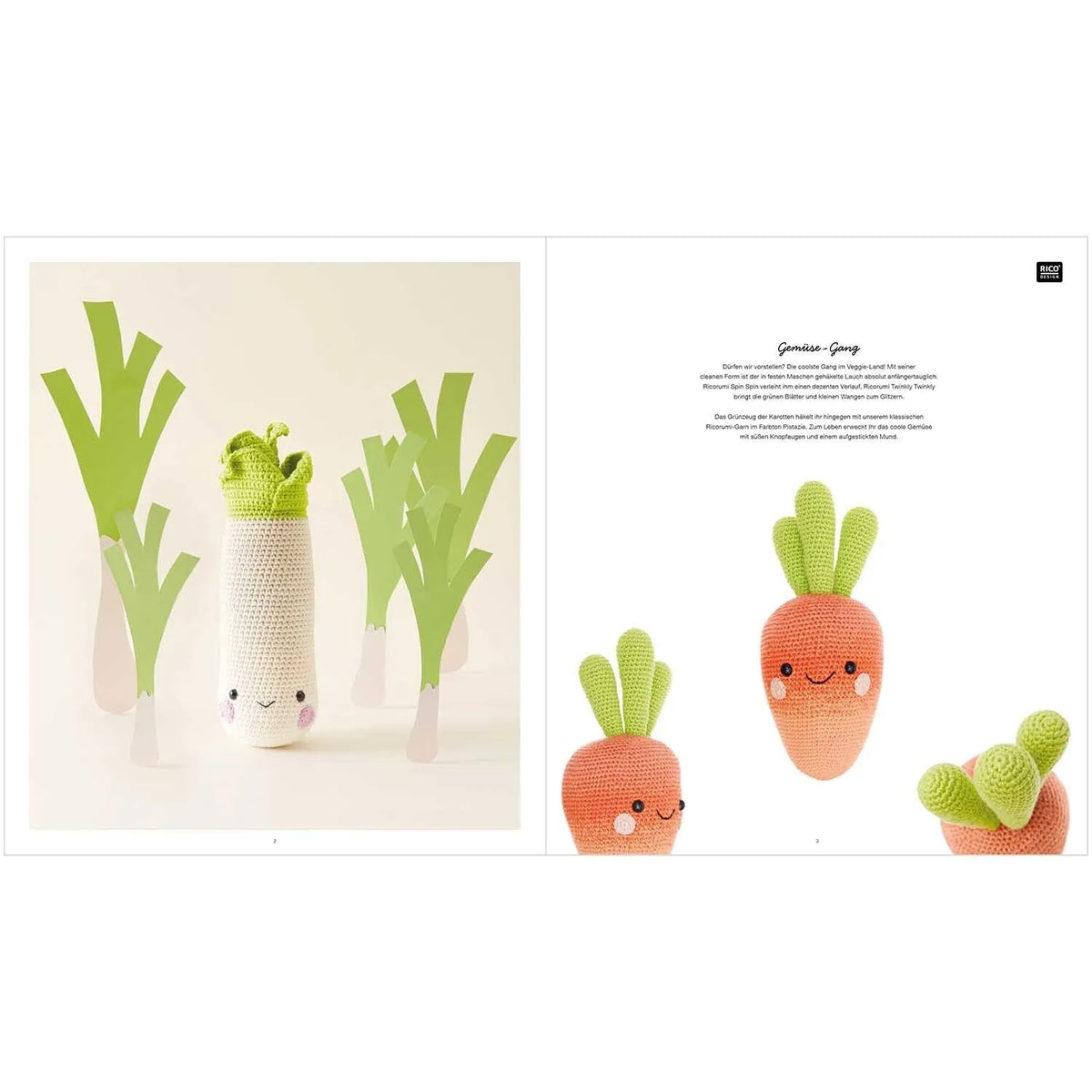 Ricorumi crochet book 'Fresh Friends' in German by Rico Design