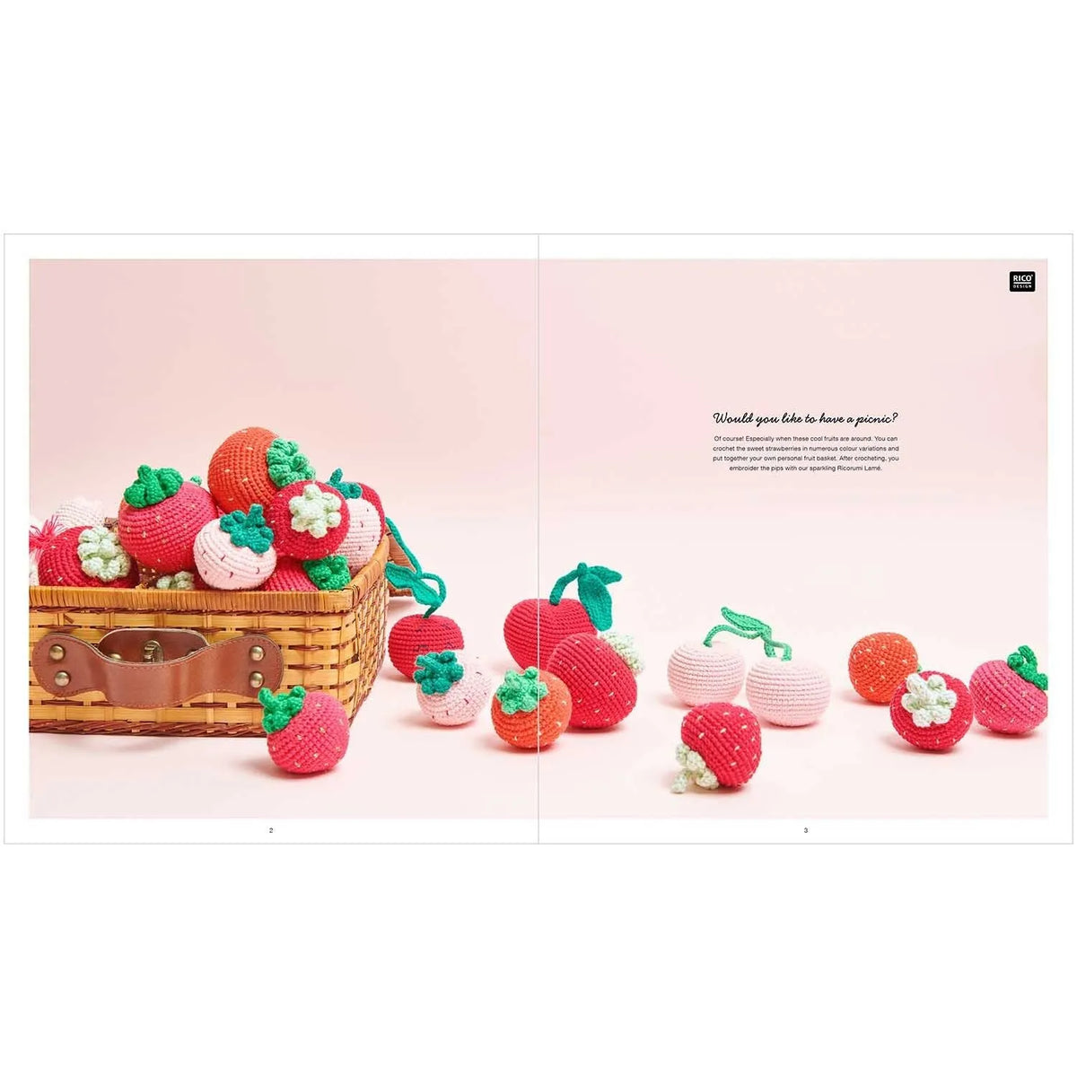 Ricorumi crochet book 'Just Bees + Fruits + Flowers' in German by Rico Design