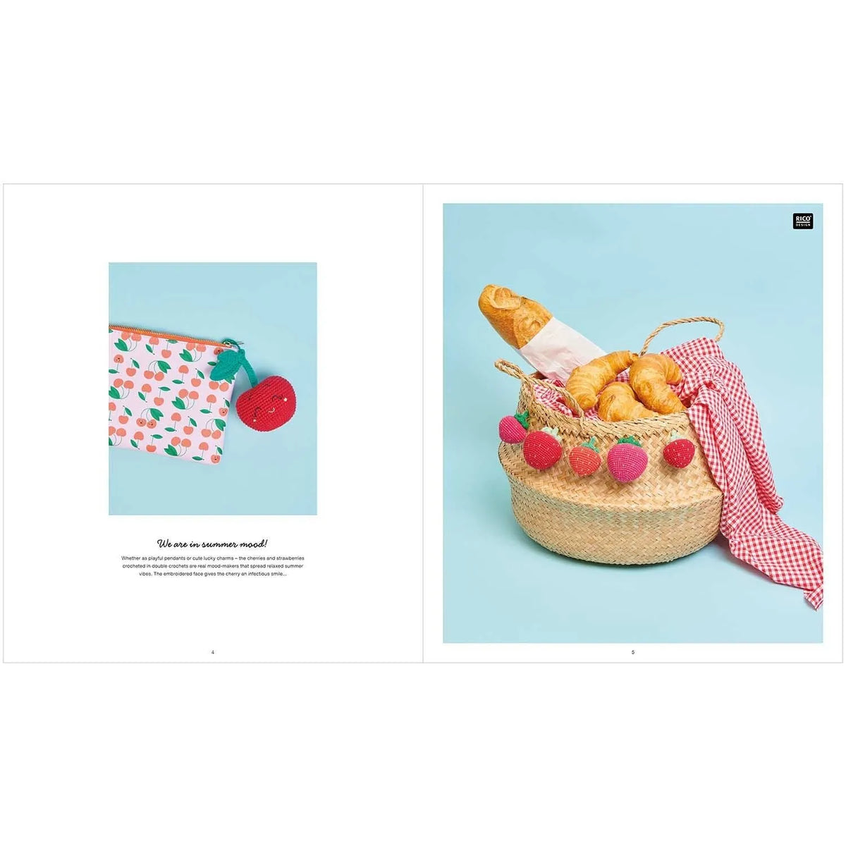 Ricorumi crochet book 'Just Bees + Fruits + Flowers' in German by Rico Design