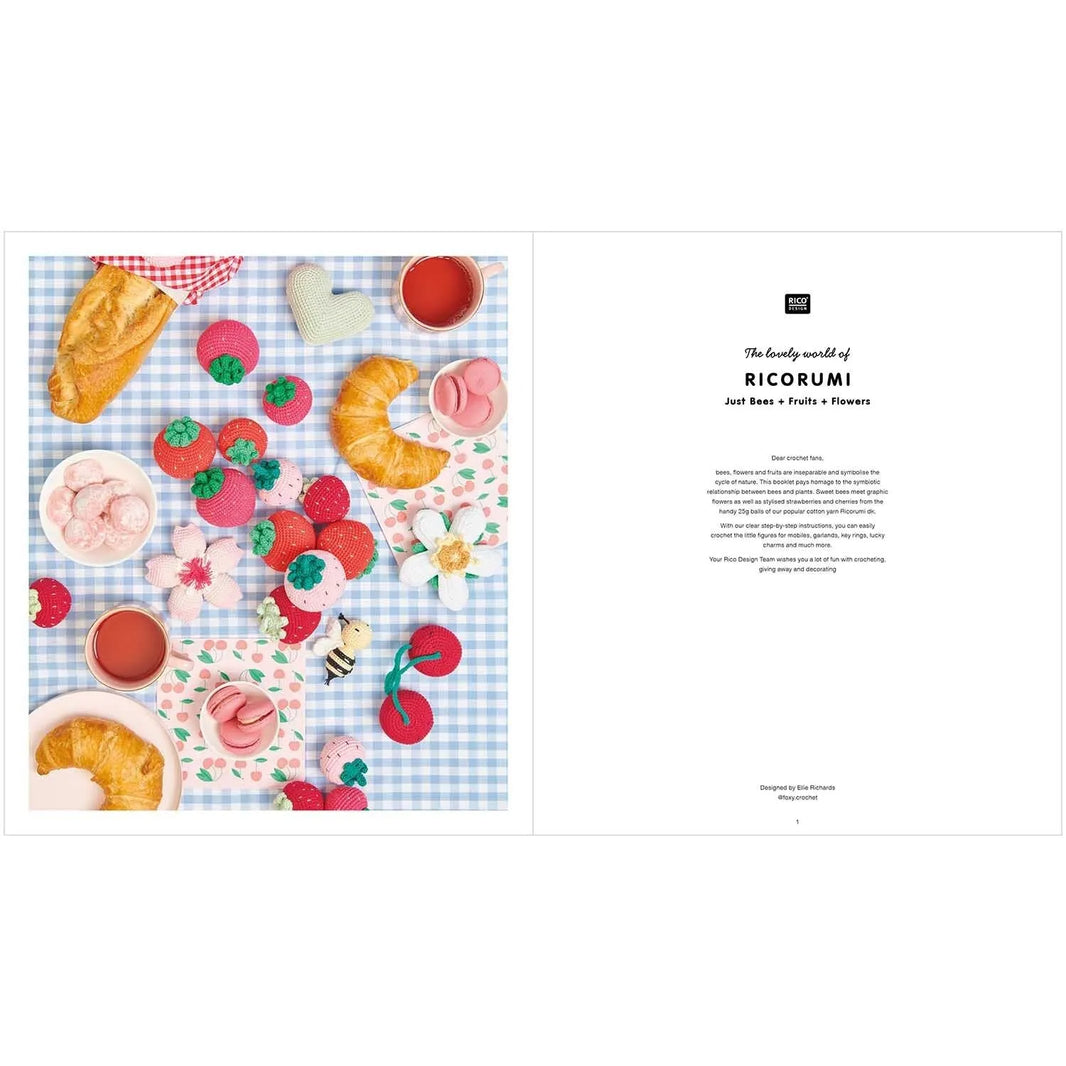 Ricorumi Häkelbuch 'Just Bees + Fruits + Flowers' auf Deutsch von Rico Design