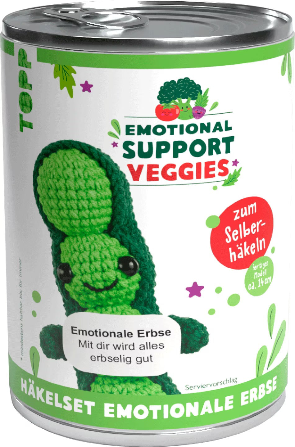 Topp crochet kit, Emotional Support Veggies pea