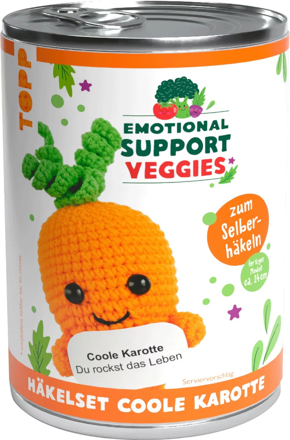 Topp crochet kit, Emotional Support Veggies carrot