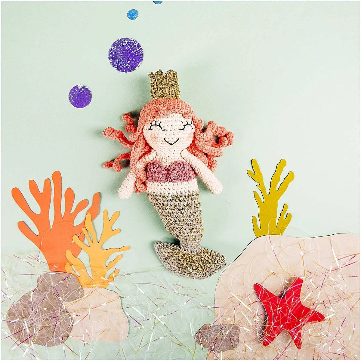 Ricorumi crochet kit for a mermaid amigurumi by Rico Design