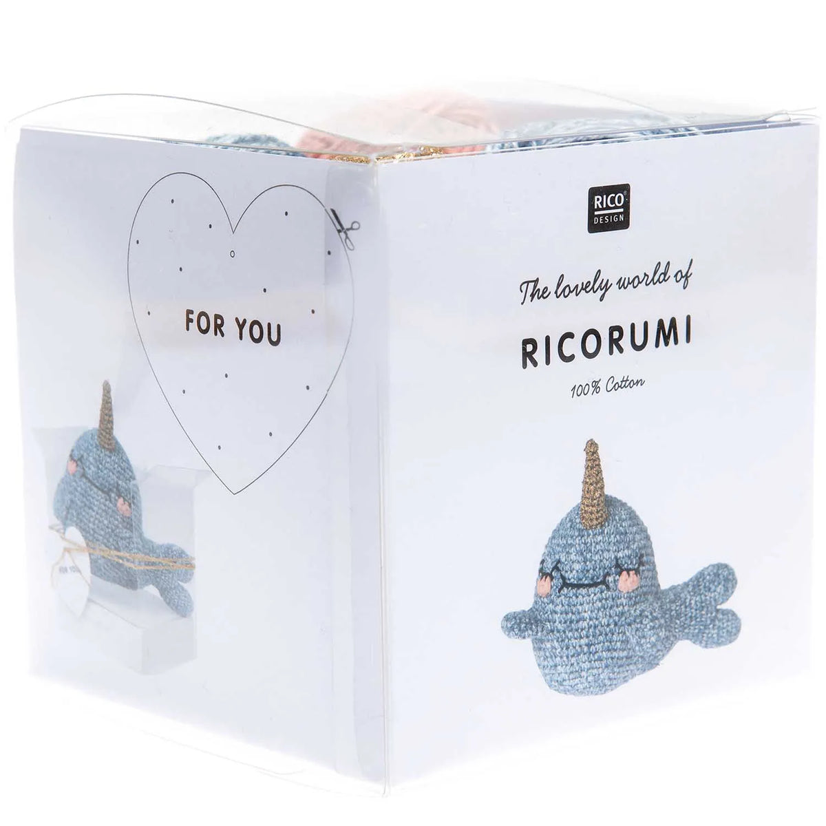 Ricorumi crochet kit for a Narwahl- Creative Ricorumi by Rico Design