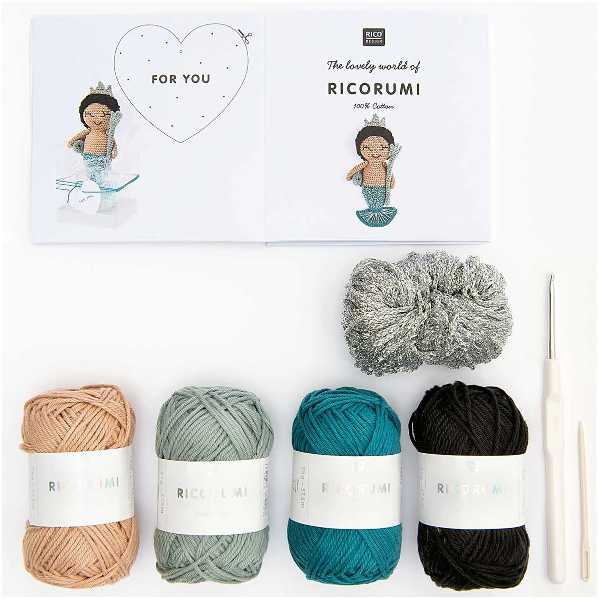 Ricorumi crochet kit for a neptune amigurumi by Rico Design