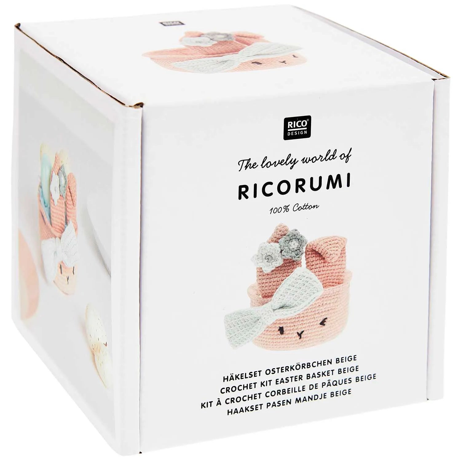Ricorumi crochet kit for an Oster-Körbchen beige- Creative Ricorumi by Rico Design
