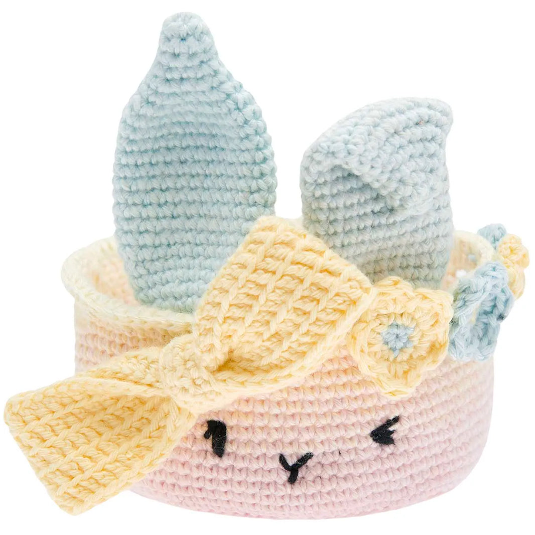 Ricorumi crochet kit for an pastel Easter basket by Rico Design