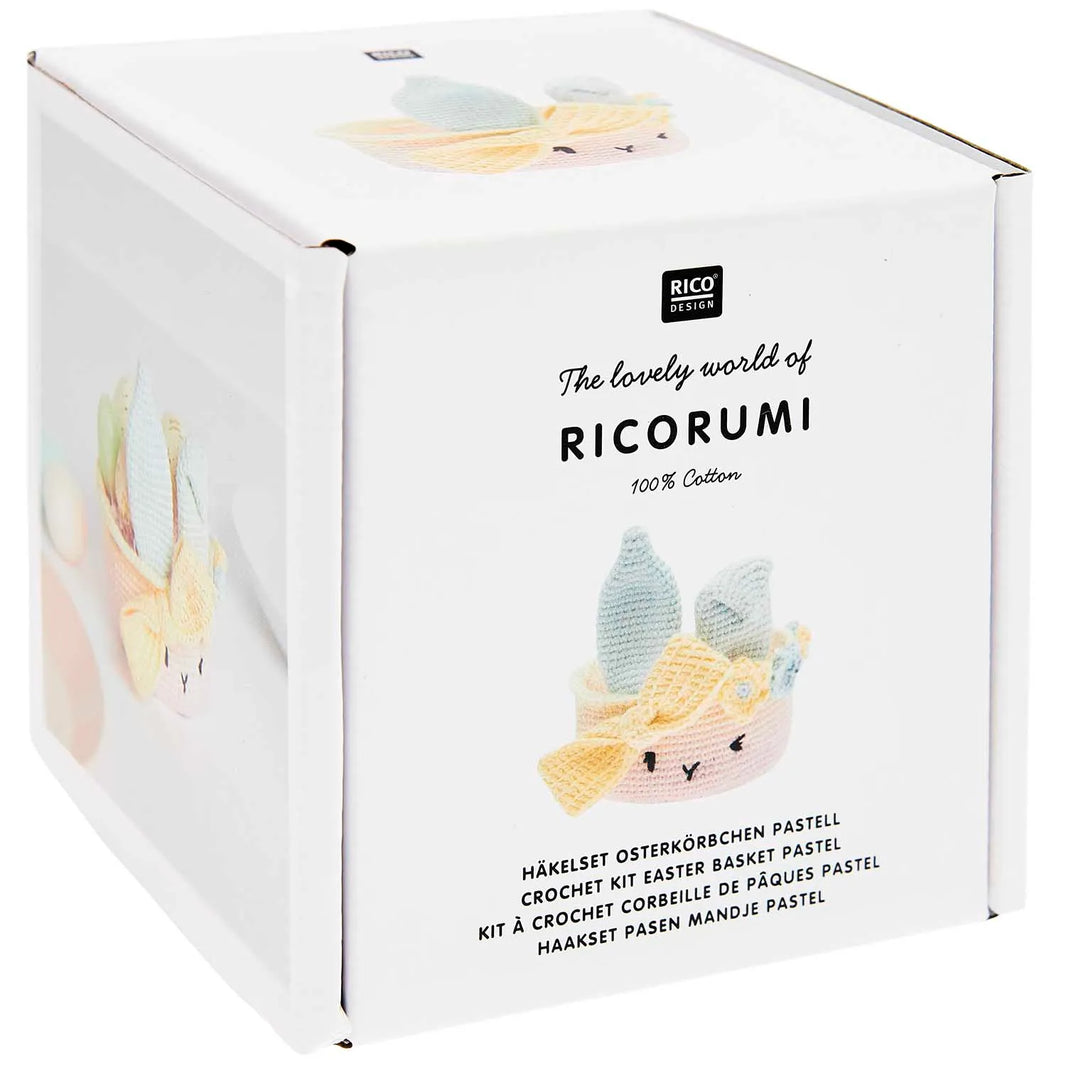 Ricorumi crochet kit for an pastel Easter basket by Rico Design