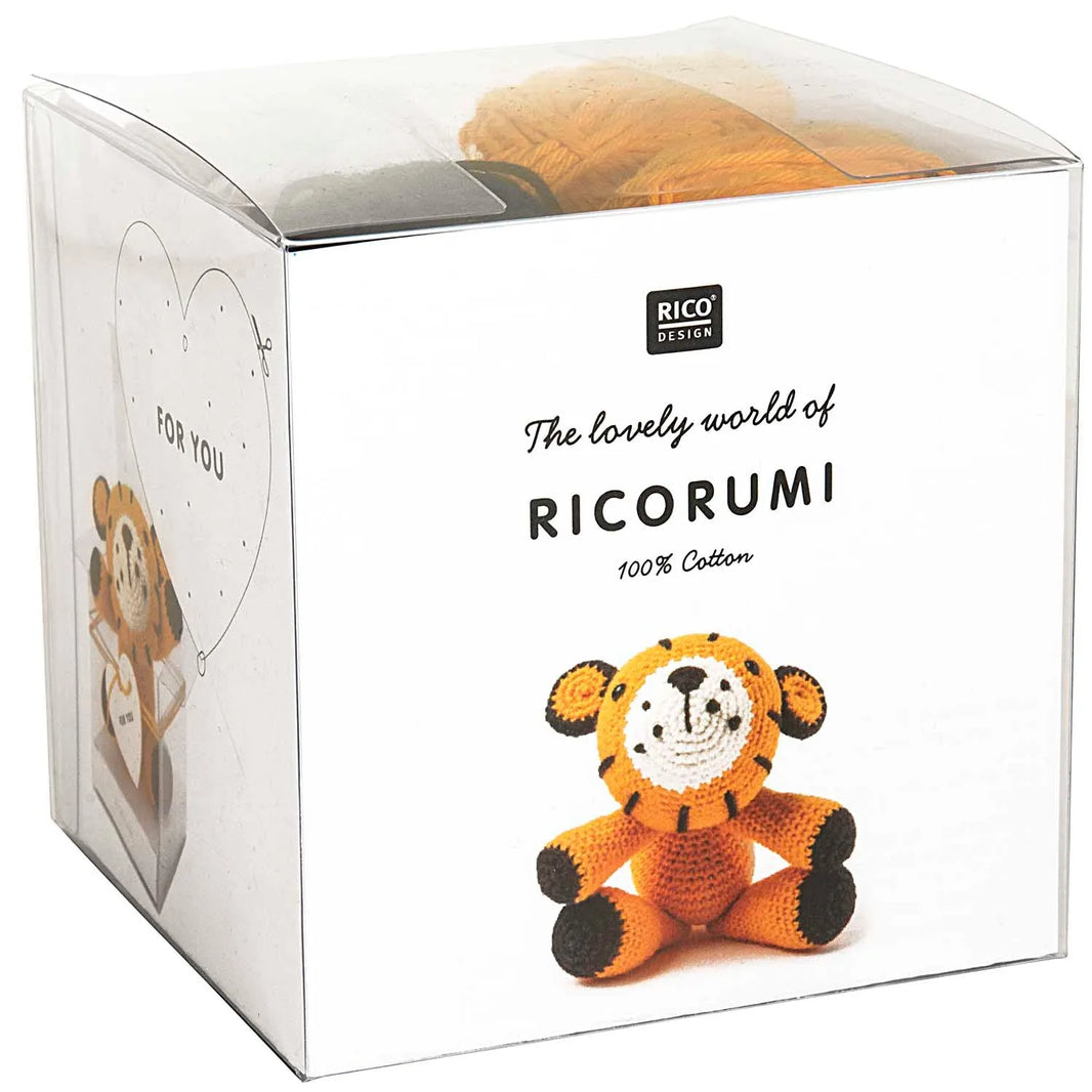 Ricorumi crochet kit for a tiger amigurumi by Rico Design