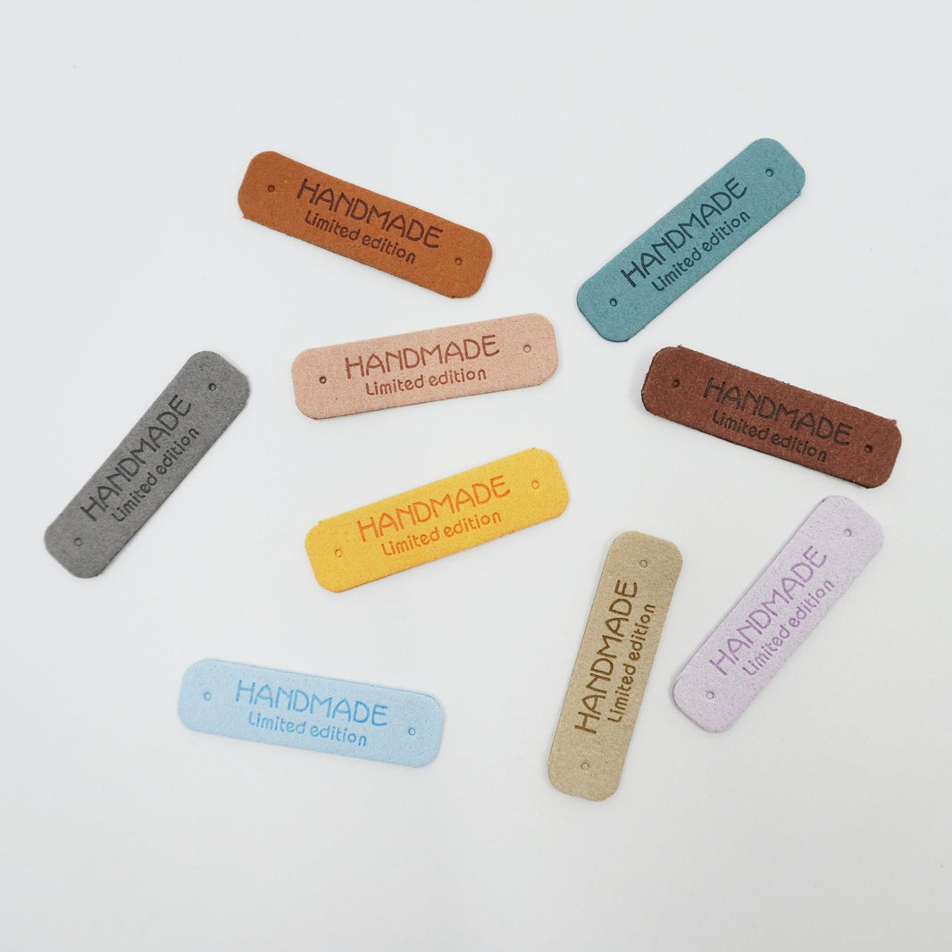 Handmade Label - faux lether - 5,5 x 1,5 cm