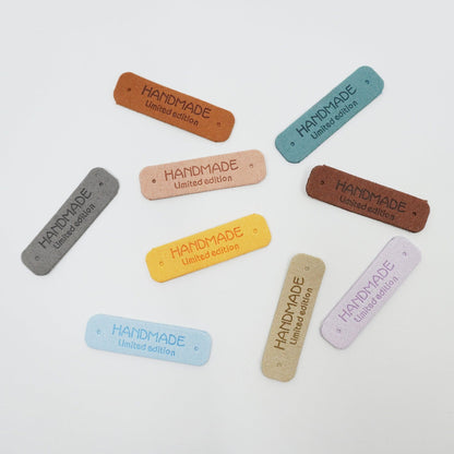 Handmade Label - faux lether - 5,5 x 1,5 cm