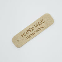 Handmade Label - faux lether - 5,5 x 1,5 cm