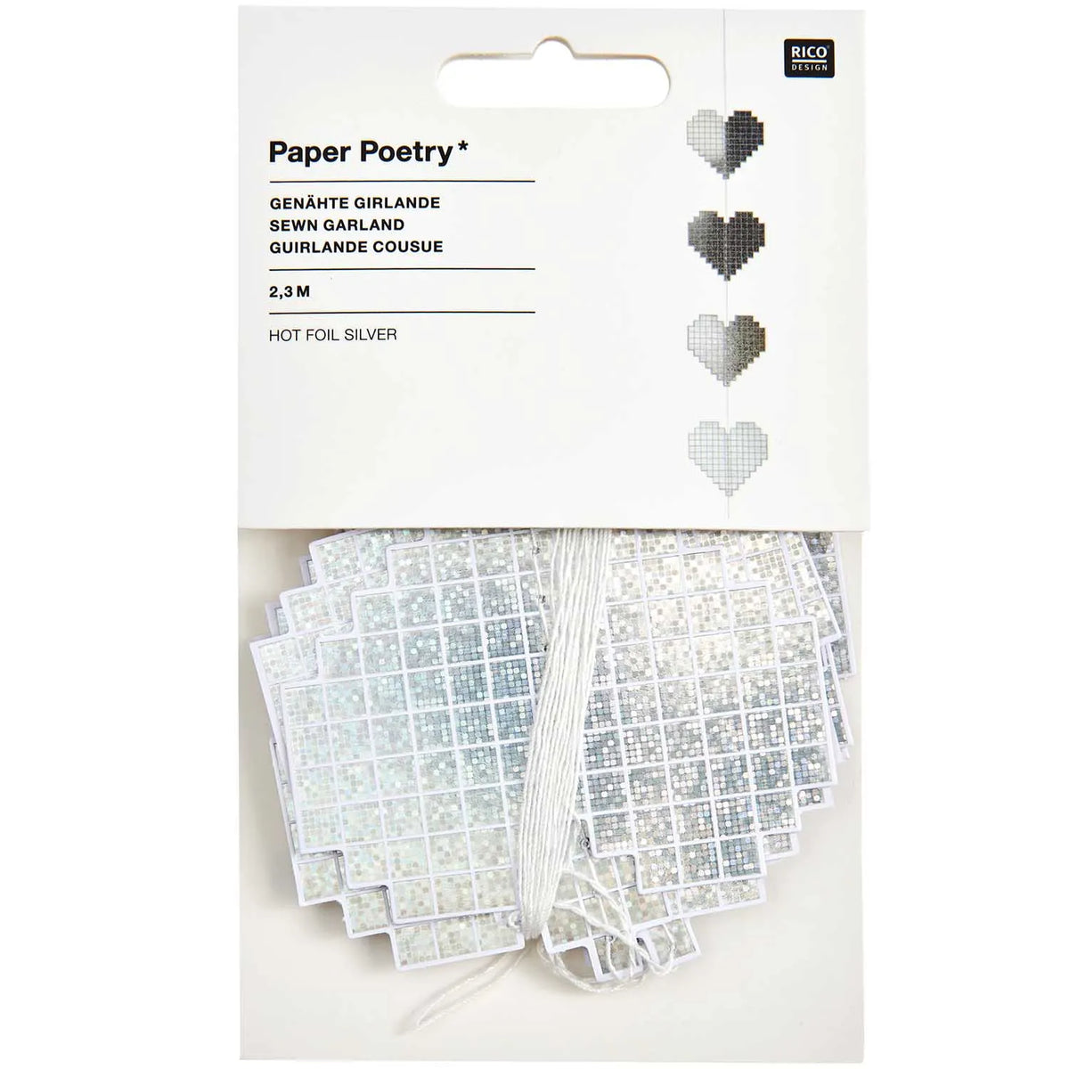 Heart-shaped party garland by Rico Design