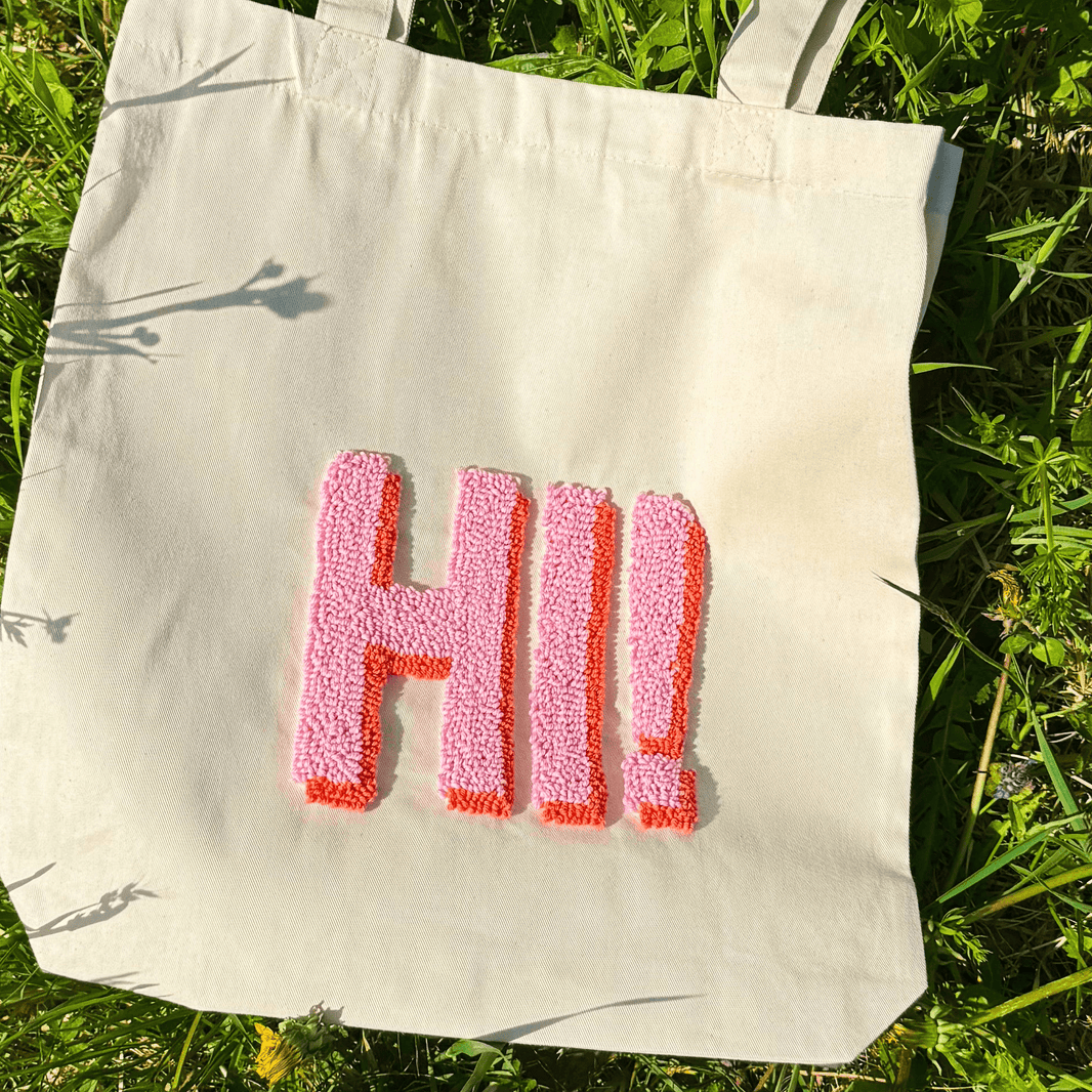 Hi! Punch-Needle-Taschen-Vorlagenbogen