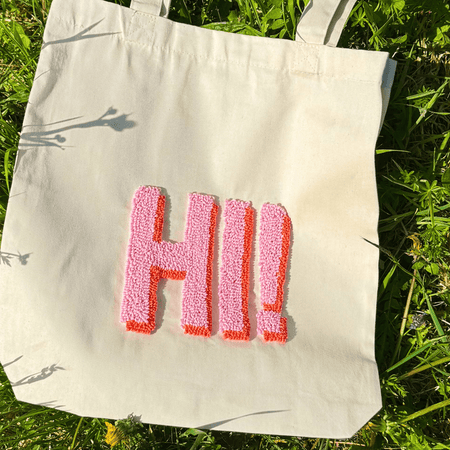 Hi! Punch-Needle-Taschen-Vorlagenbogen