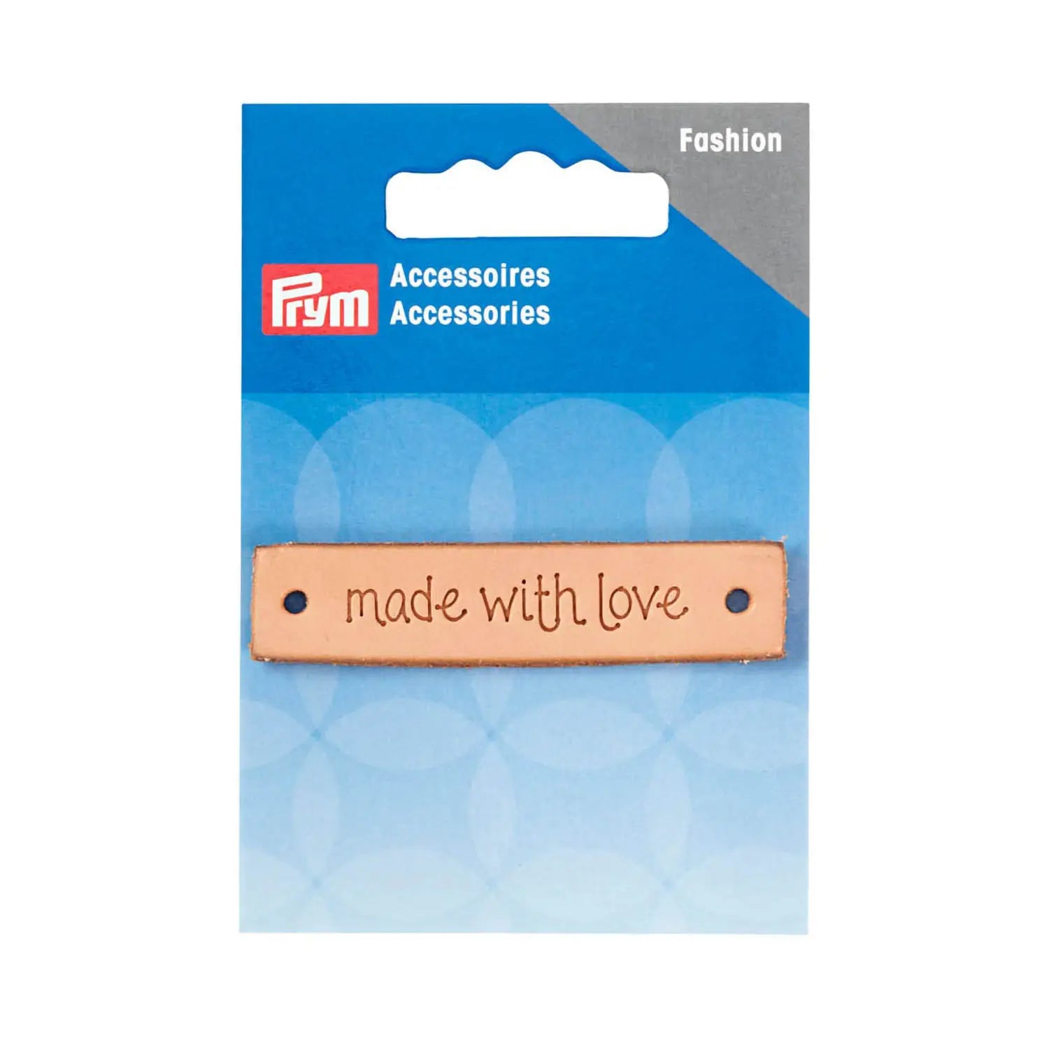 Prym made with love leather label, rectangular
