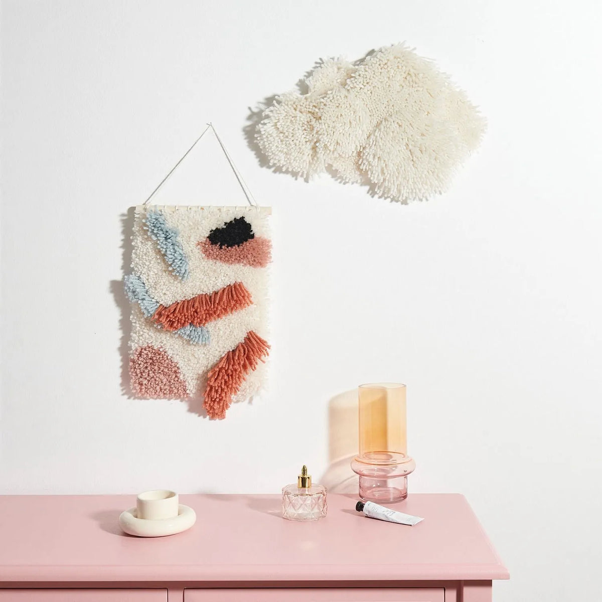 Latch hook rug kit with stones design by Rico Design