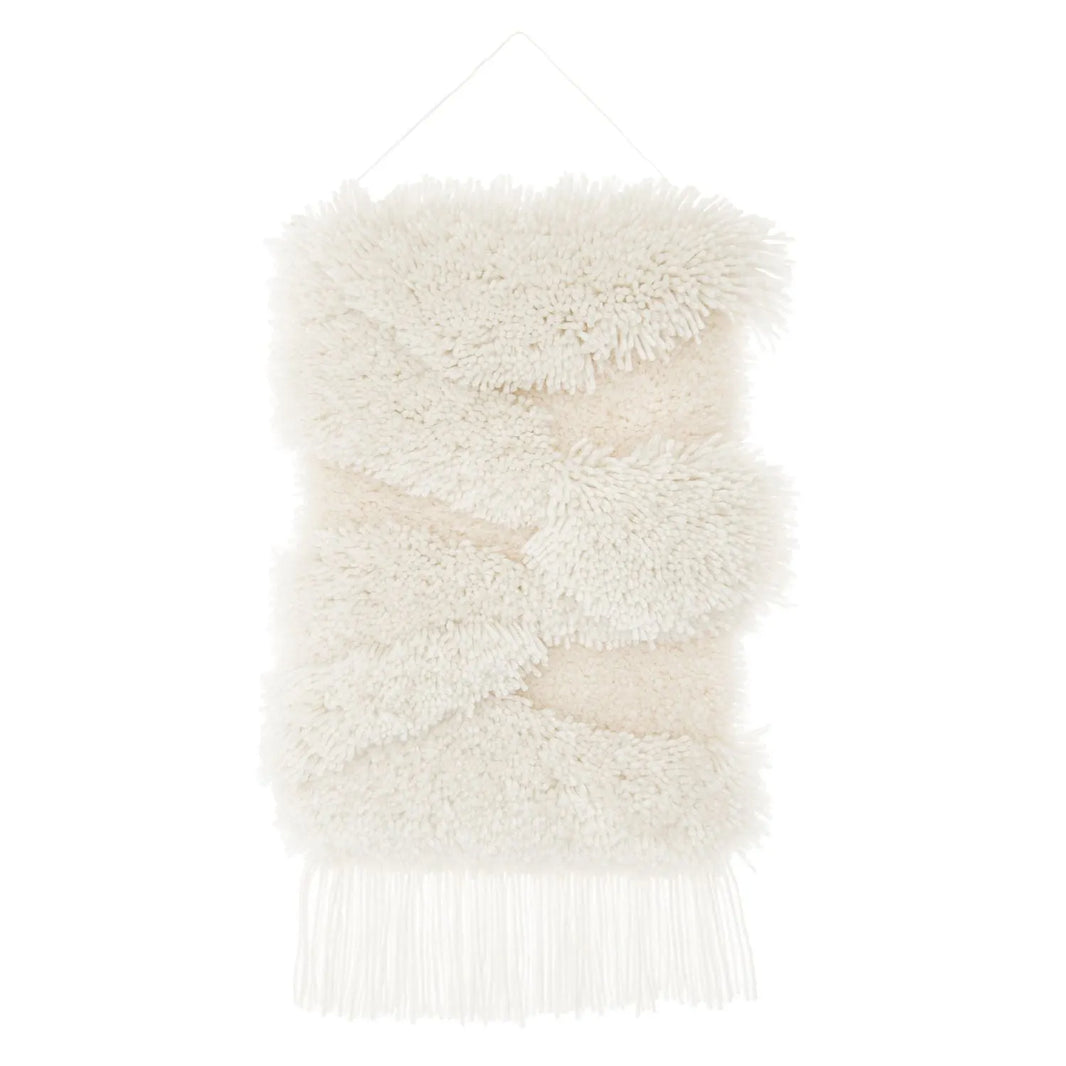 Latch hook rug kit with white landscape design by Rico Design