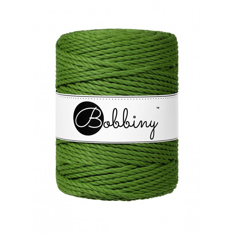Bobbiny 3-fach Makramee-Schnur, 5mm und 100m, in Moss Green