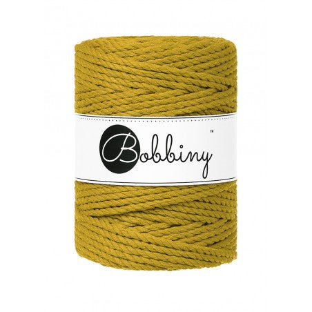 Bobbiny 3-fach Makramee-Schnur, 5mm und 100m, in Spicy Yellow
