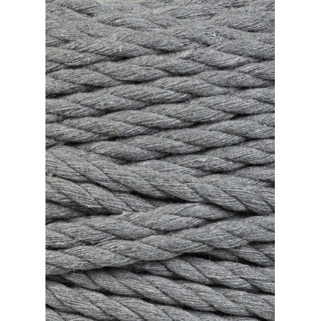 Bobbiny 3-fach Makramee-Schnur, 5mm und 100m, in Stone Grey