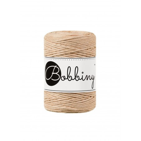 Bobbiny Makramee-Baumwollkordel, 1,5mm und 100m, in Biscuit
