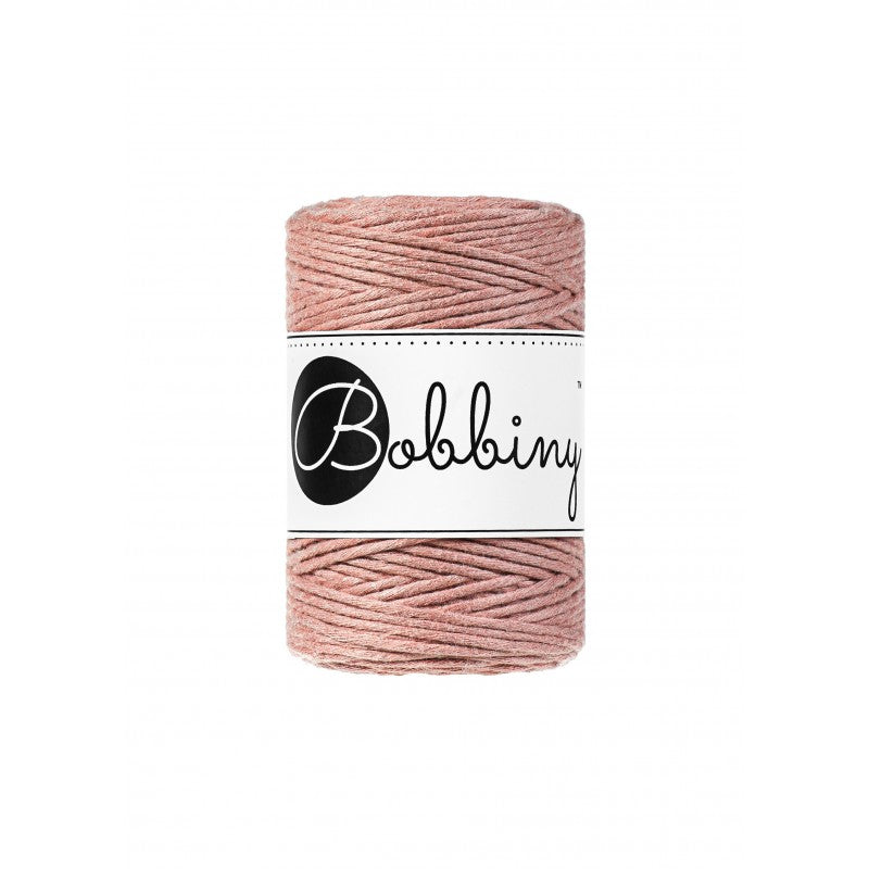 Bobbiny Makramee-Baumwollkordel, 1,5mm und 100m, in Blush