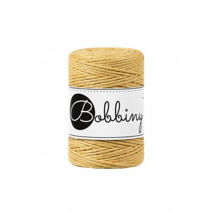 Bobbiny macramé cotton cord, 1.5mm and 100m, in honey