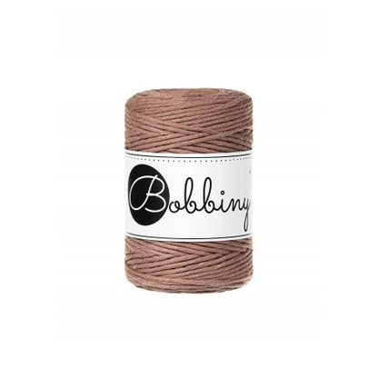 Bobbiny macramé cotton cord, 1.5mm and 100m, in mocha mousse
