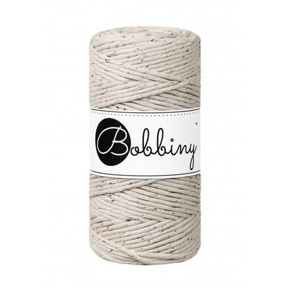 Bobbiny macramé cotton cord, 3mm and 100m, in leopard print