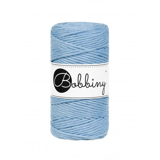 Bobbiny Makramee-Baumwollkordel, 3mm und 100m, in Perfect Blue