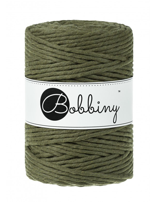 Bobbiny Makramee-Baumwollkordel, 5mm und 100m, in Avocado