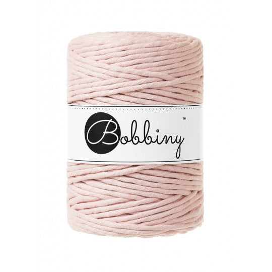 Bobbiny Makramee-Baumwollkordel, 5mm und 100m, in Pastel Pink