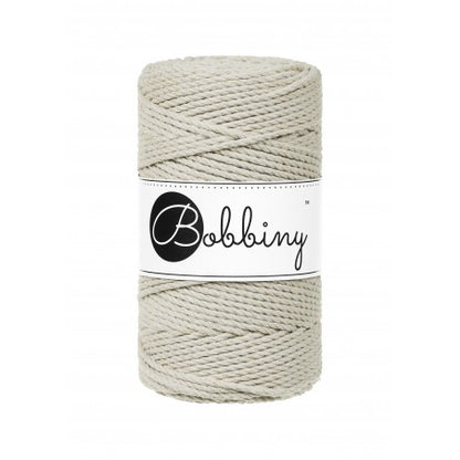 Bobbiny 3-fach Makramee-Schnur, 3mm und 100m, in Pale Olive