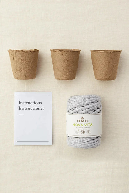 Macramé plant hanger kit, three hangers by DMC