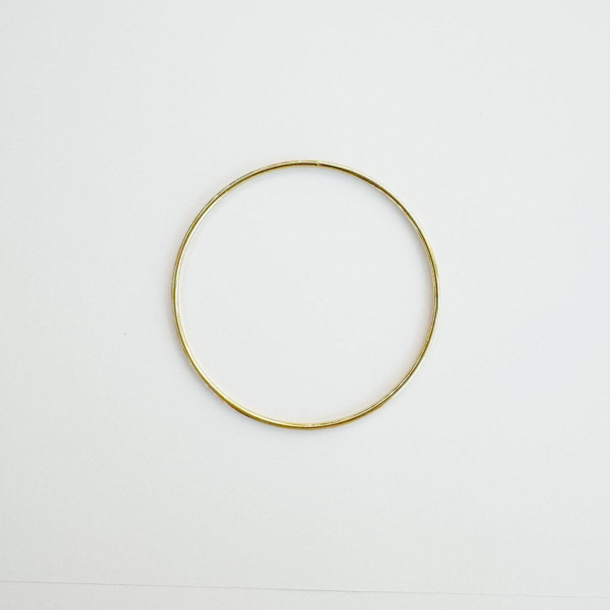 Golden metal ring for macrame, 9.5cm