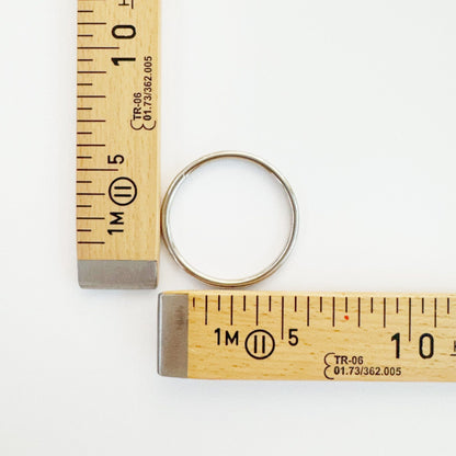 Silver metal ring detail, 50mm