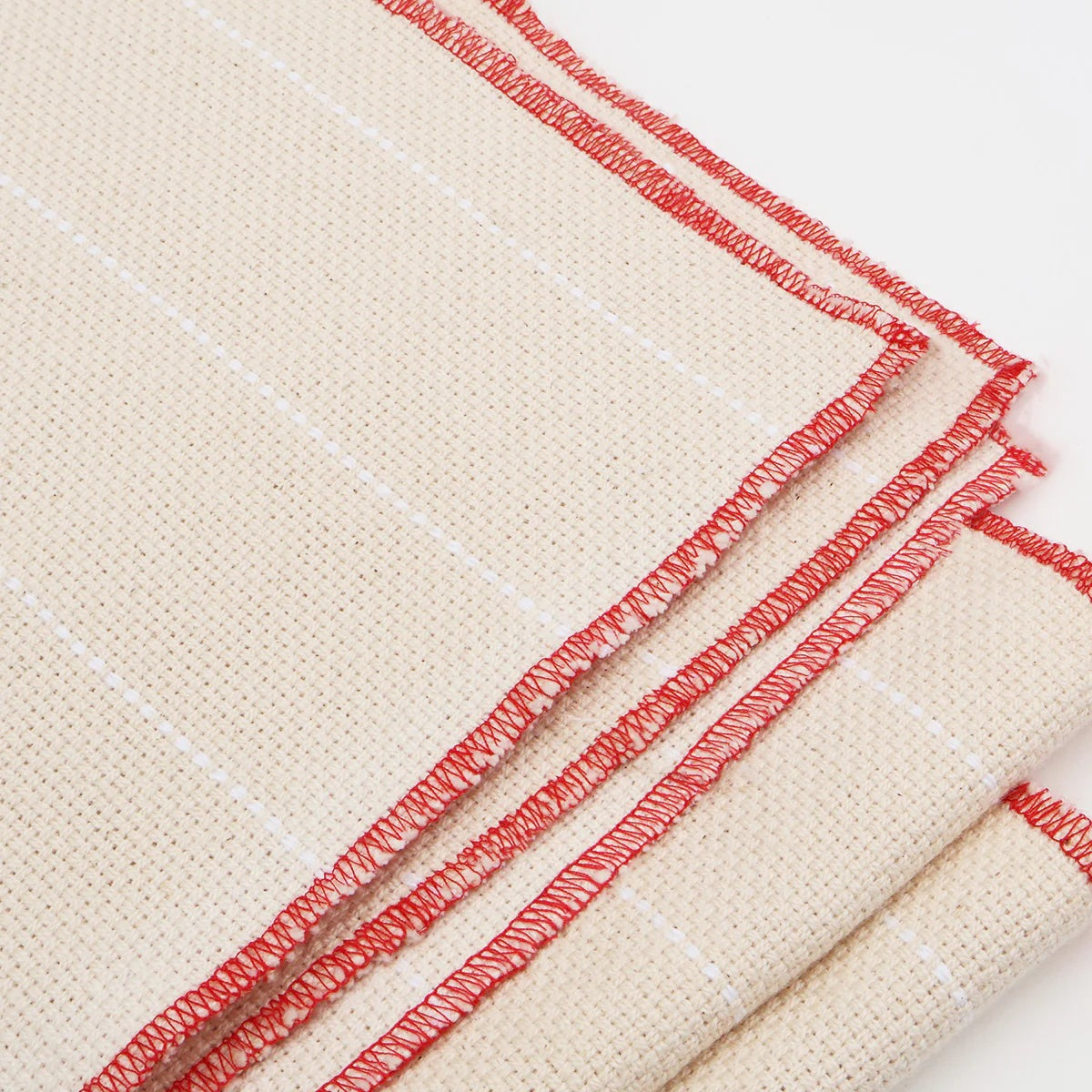 Precut monk's cloth detail showing cotton grid