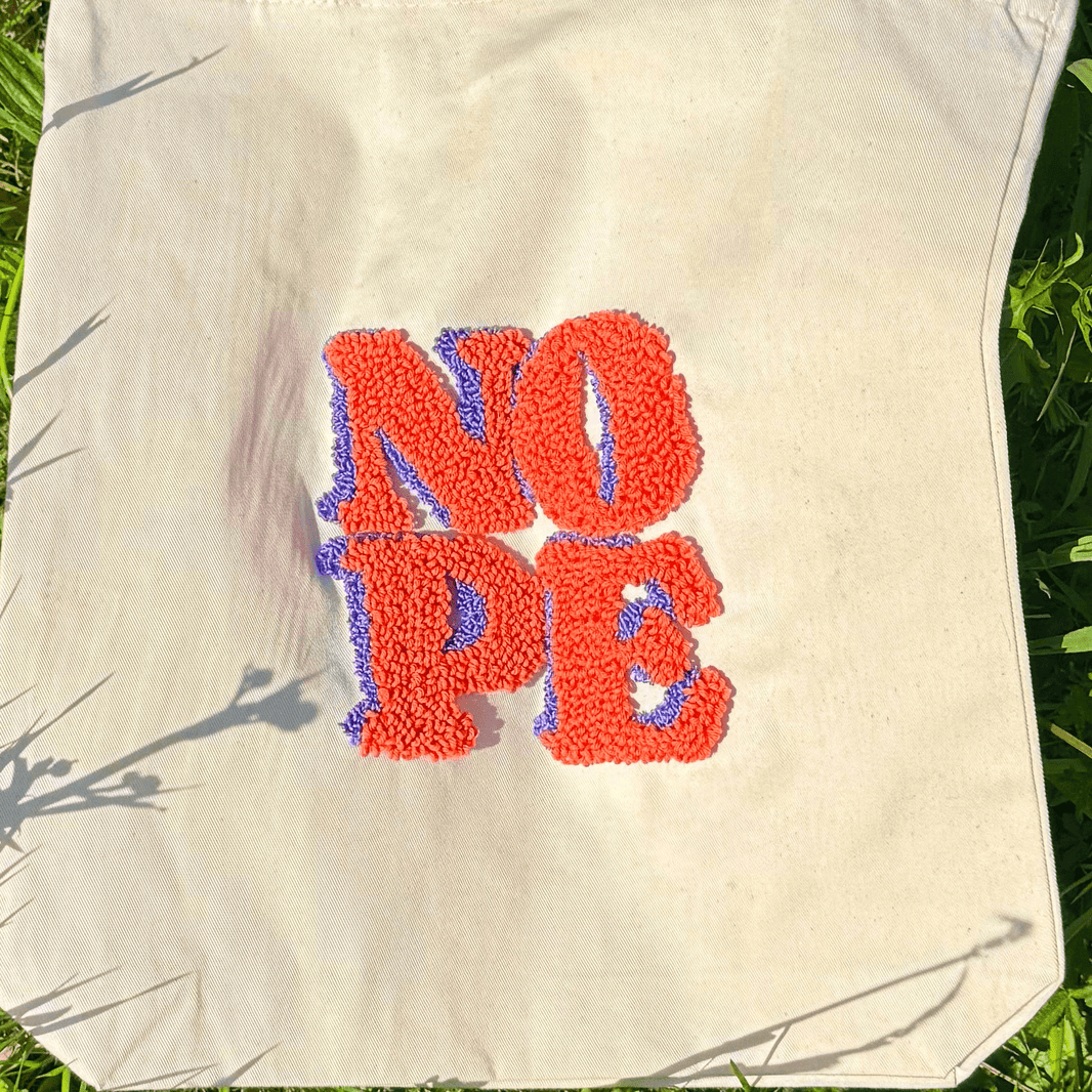 NOPE Punch-Needle-Taschen-Vorlagenbogen