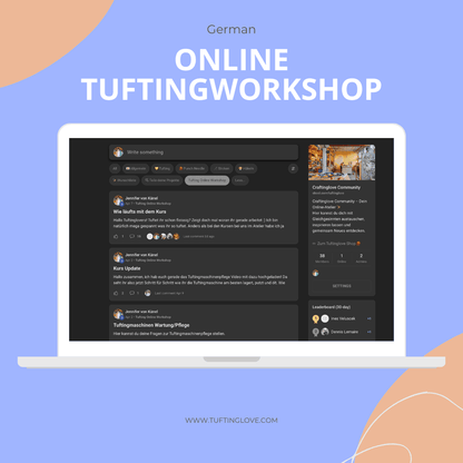 Online-Tuftingworkshop für Anfänger*innen auf Deutsch