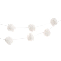 Weisse Pompon-Girlande, 2 x 180cm von Rico Design