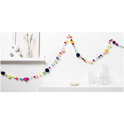 Neon-Pompons verstreut, ca. 50 Stück